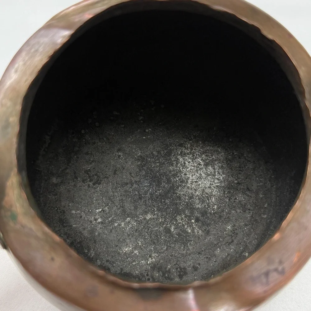 Primitive Antique Copper‎ Hand Crafted Tea Kettle Rustic Farmhouse Decor Vintage